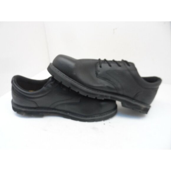 Dakota Men\'s Lace-Up Steel Toe Sport Oxford Shoes 3023 Black Leather Size 10.5M